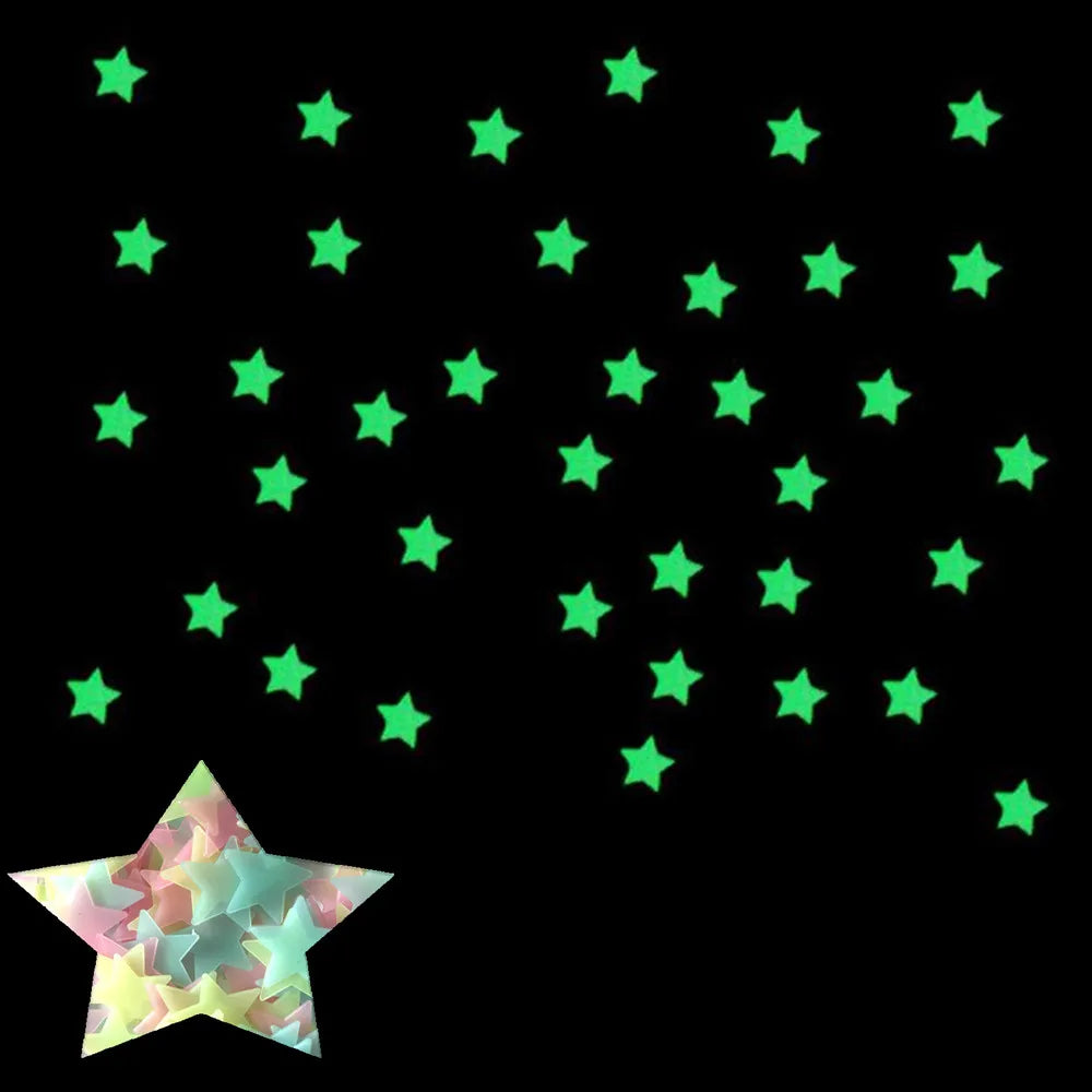 Pegatinas de Pared de Estrellas Fluorescentes: Decoración Mágica para Niños🌟