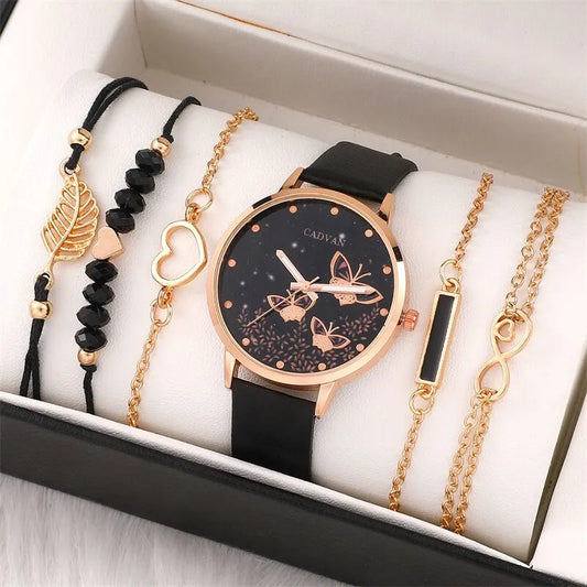 Set de 6 Relojes de Mujer CADVAN Mariposa - Elegancia en tu Muñeca 🦋