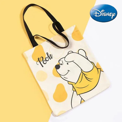 2024 Disney New Winnie the Pooh Cartoon Daily Travel Ladies Canvas Bag Single Shoulder Large Capacity Work Portable Canvas Bag