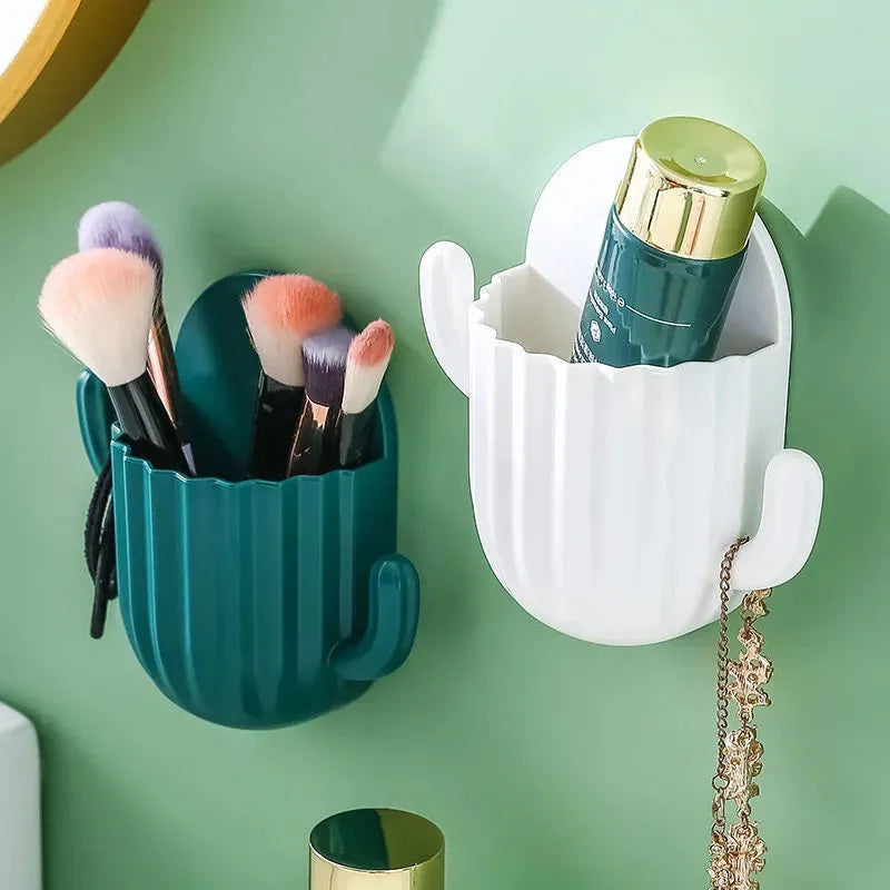 Organizador de Baño Cactus Sofisticado con Portacepillos Eléctrico