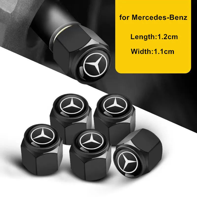 Tapones de Válvula de Metal para Neumáticos Mercedes-Benz - Set de 4