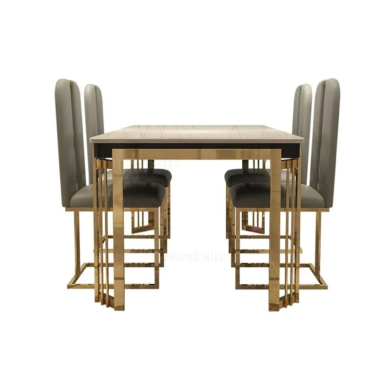 Mesa de Comedor Rectangular Moderna de Lujo Versátil Nórdica