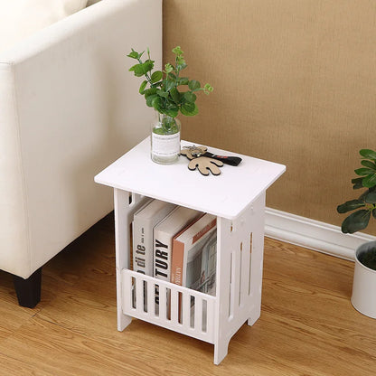 European Style Bedside Modern Minimalist Mini Storage Rack Living Room Small Square Table Magazine Table Small Coffee Table