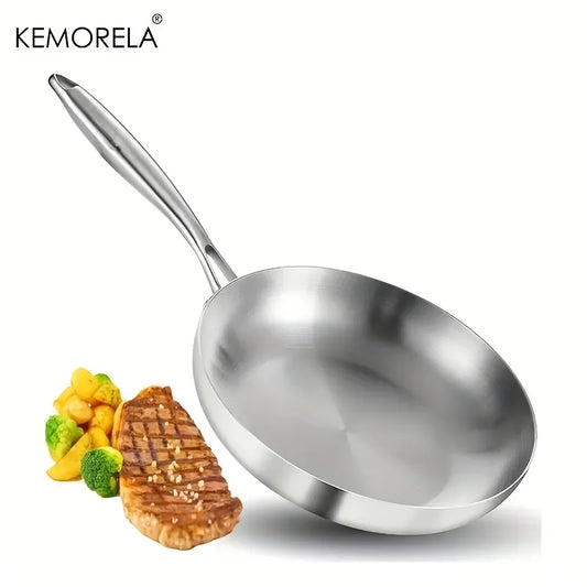 Sartén de Acero Inoxidable Kemorela, 24 cm: ¡Cocina como un Chef Profesional!