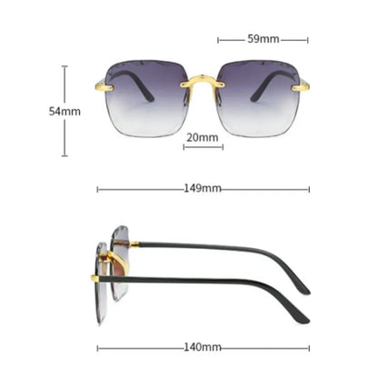 Gafas de Sol Sin Montura de Mujer 2023 🌟 ¡Deslumbra con Estilo! 🕶️