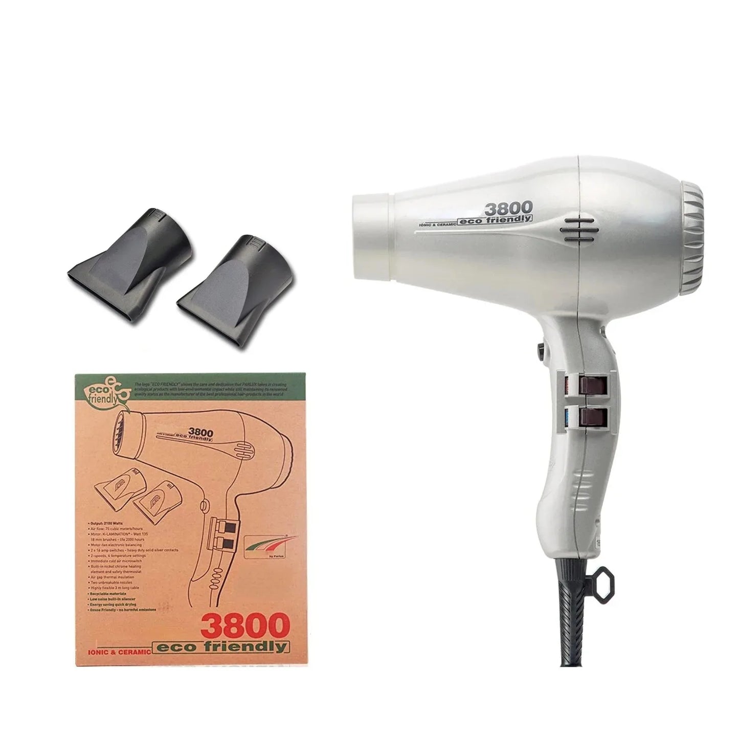 Secador de Pelo Profesional CHUBAN 1600W con Iones Negativos y Aire Caliente/Frío