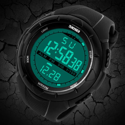 Reloj Digital Skmei 1025 para Hombres: Estilo Militar Resistente al Agua