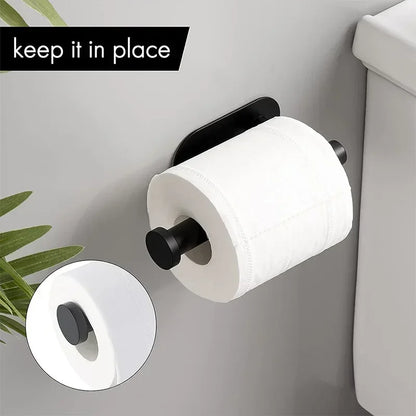 Soporte Papel Higiénico Montado Pared Acero Inoxidable ¡Sin Perforar! 🚽