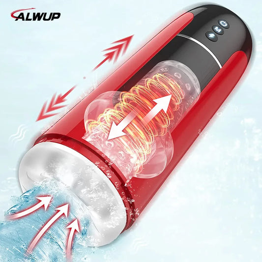 Masturbador Automático Telescópico IPX7 Waterproof by ALWUP - Placer Máximo 🚀