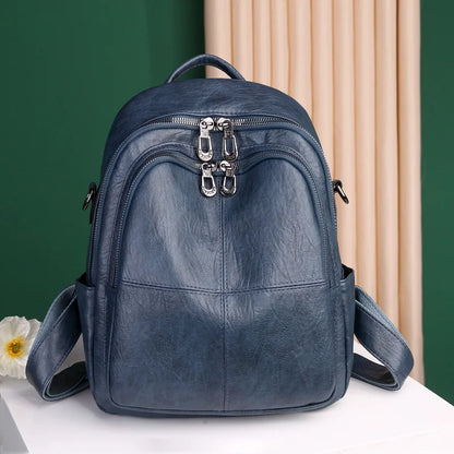 High Quality Youth PU Leather Backpacks For Teenage Girls Female School Bag Hot Sale Backpacks 2021 New Fashion Woman Backpack