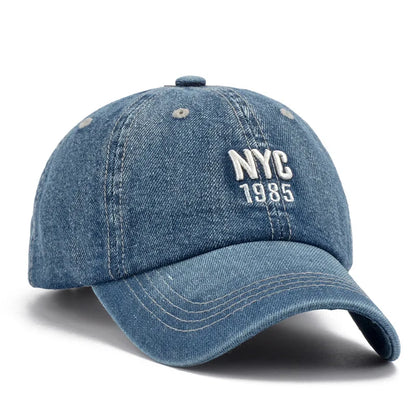 Gorra de Béisbol de Denim 2024 con Bordado de Letras