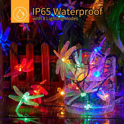 Luces Solares de Hadas Dragonfly de Peach Forest: ¡Magia en tu Espacio Exterior! ☀️