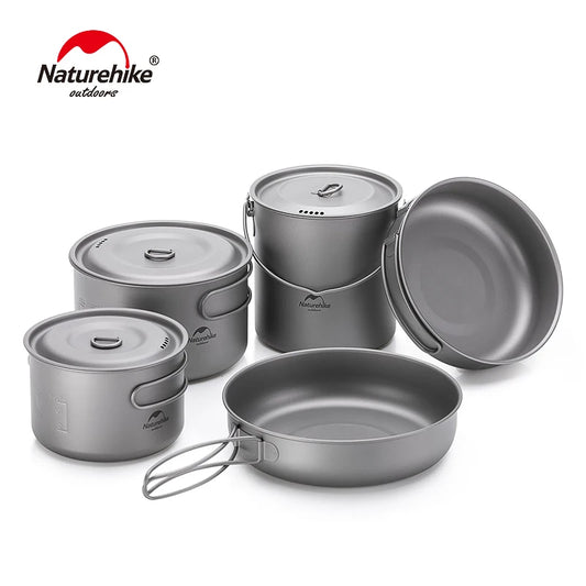 ¡Cacerola y Sartén de Titanium para Camping de Naturehike con Función Autolimpieza! 🏕️