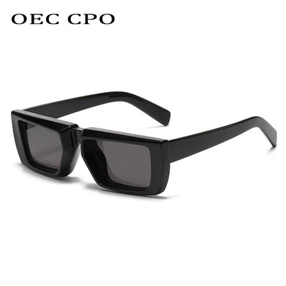 Gafas de Sol Punk Rectangulares Vintage OEC CPO 😎 ¡Estilo Rebelde para Hombres y Mujeres! 🌟