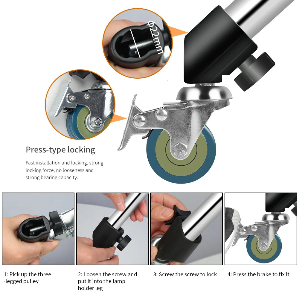 Ruedas para Estudio de Fotografía Universal Pro 3 - Control y Precisión Profesional 📸