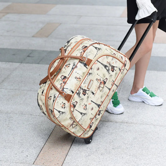 Maleta con Ruedas Stylish Travel Chic: ¡Viaja con Estilo y Espacio! ✈️🌸