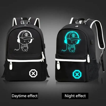 Mochila Luminosa USB para Laptop: Estilo y Funcionalidad ¡en un solo lugar!