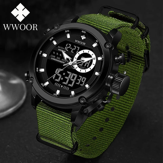 Reloj Militar Deportivo WWOOR - Resistente al Agua - Entrega Rápida