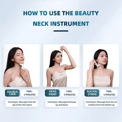 ¡Instrumento de Belleza para el Cuello con Micro Corriente y Calentamiento!