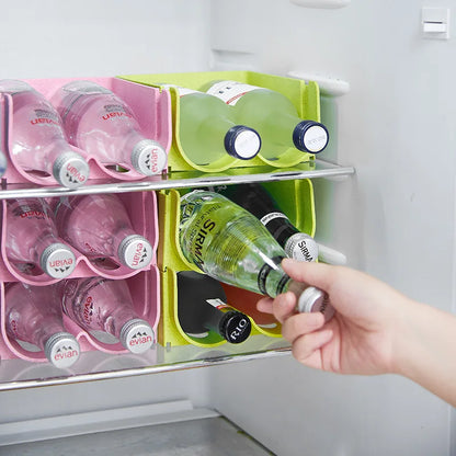 Organizador de Nevera de Plástico para Botellas - Ordena con Estilo y Elegancia 🍺🍷🥤