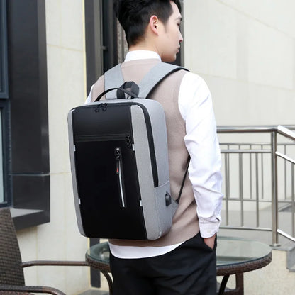 Mochila Empresarial Impermeable de Nylon para Hombres de CHREPOE con USB