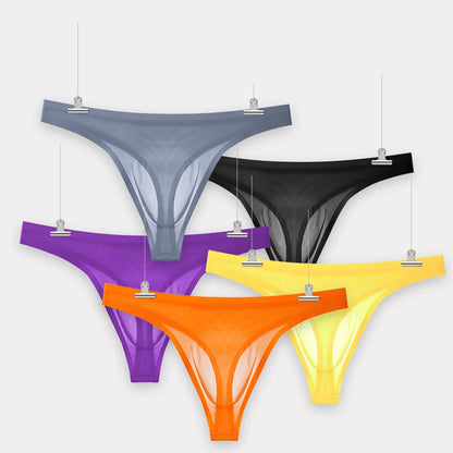 1pc Sexy Men's Seamless Sheer Bikini Briefs Bulge Pouch G-strings Thongs Underwear Underpants Male Panties