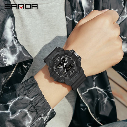 Reloj Deportivo Militar SANDA Blanco para Hombres