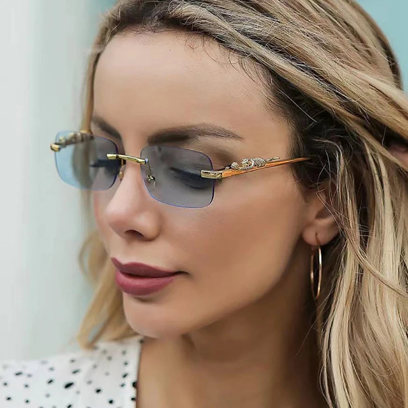 Gafas de Sol Rimless FUQIAN: ¡Estilo Salvaje y Protección 10/10! 😎