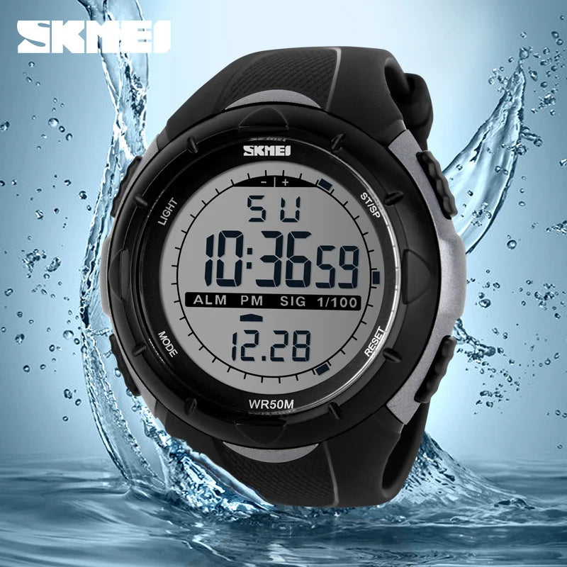 Reloj Digital Skmei 1025 para Hombres: Estilo Militar Resistente al Agua