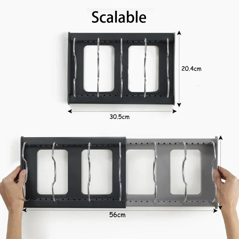 Organizador de Armarios de Cocina: Estante de Acero Inoxidable Expandible - KAURIJIA