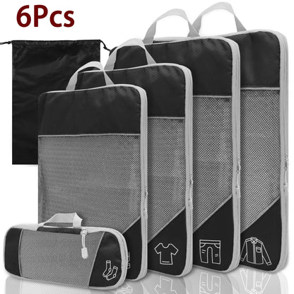 Set de 6 Bolsas de Viaje para Comprimir y Organizar