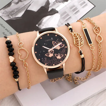 Set de 6 Relojes de Mujer CADVAN Mariposa - Elegancia en tu Muñeca 🦋