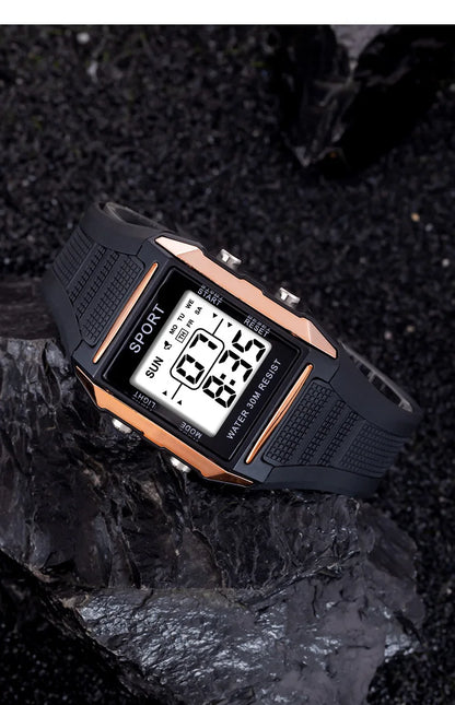 Reloj de Pulsera Luminoso Cronógrafo Digital YIKAZE - Resistente al Agua y Envío Rápido