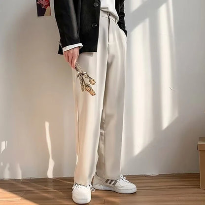 Pantalones de Dril Slim Fit Coreano con Detalles de Cristal 💎