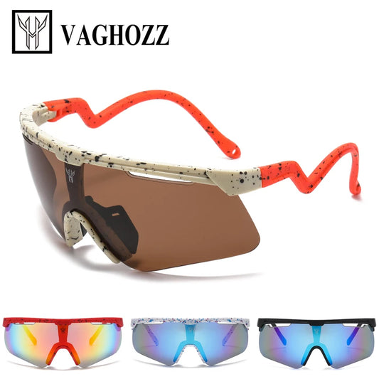 VAGHOZZ Brand Designer New Outdoor Sport Sunglasses Men Male Sun Glasses Women Goggles UV400 Fashion Eyewear