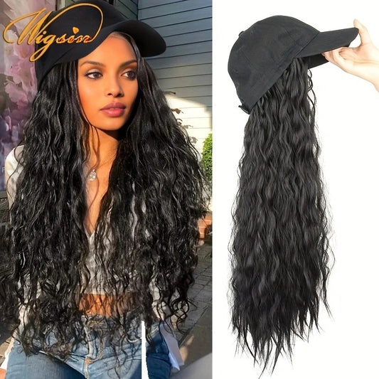 Gorra con Peluca Kinky Curly de 24" - ¡Dale Vida a tu Estilo! 🌟