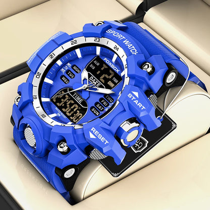 Reloj LIGE Deportivo para Hombre con Doble Pantalla y Resistente al Agua 5 bares