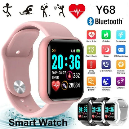 Smartwatch Y68Smart Wristband: Monitoriza Salud y Fitness