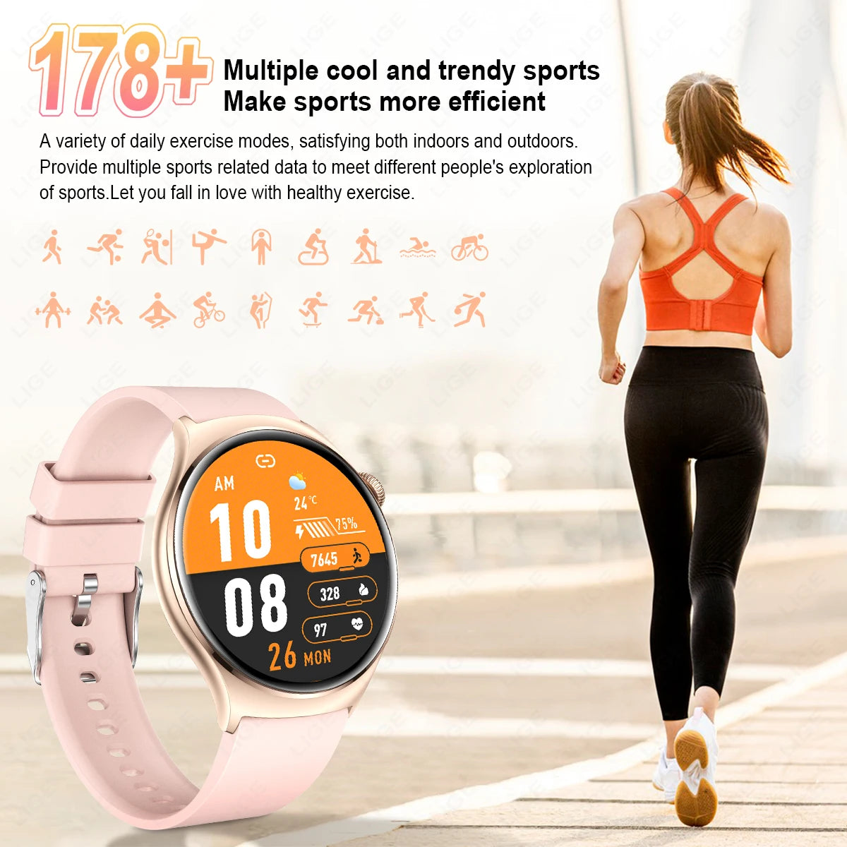 Smartwatch LIGE AMOLED 1.43" Mujer - Salud y Estilo