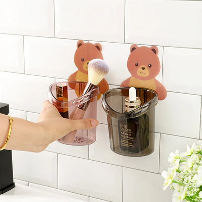 Organizador de Baño Oso de Peluche 3PC: Sin Taladros 🐻