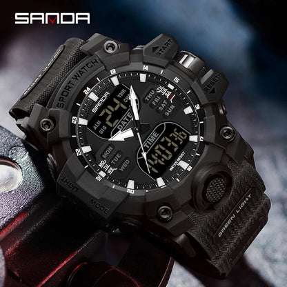 Reloj Deportivo SANDA G Style Step Nightlight Waterproof Sports 🌟