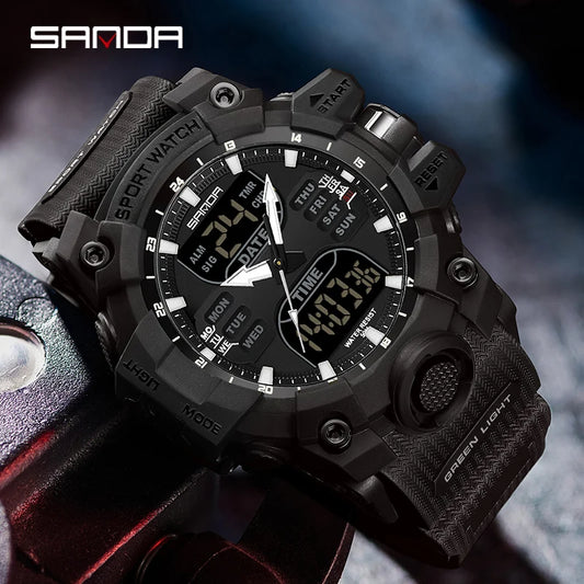 Reloj Deportivo SANDA G Style Step Nightlight Waterproof Sports 🌟