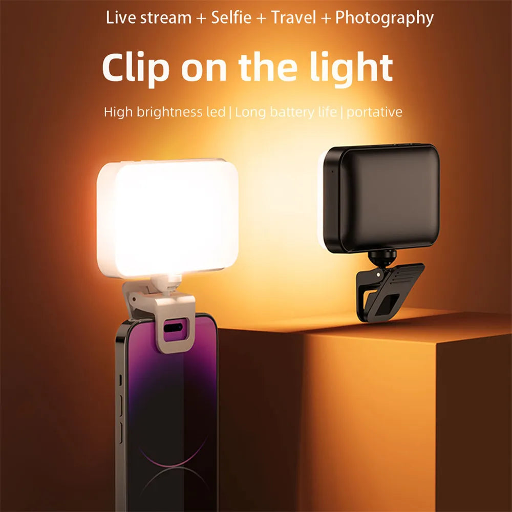 Luz LED con Clip: Iluminación Profesional para Dispositivos 📸