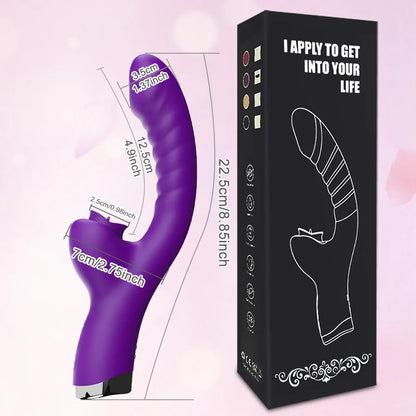 Vibrador 2 en 1: Lamedor de Clítoris y Estimulador del Punto G