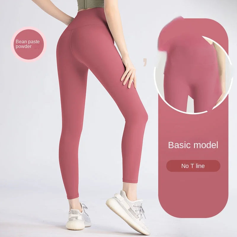 LULU S-3XL 2023 Hot Sale Fitness Leggings Female Full Length Leggings Running Pants Comfortable And Formfitting Yoga Pants