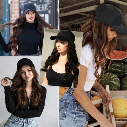 ¡Gorra de Béisbol con Extensiones para un Look Instantáneo! 🧢💁‍♀️