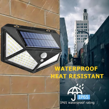 Lámparas de Pared Solar 100 LED con Sensor de Movimiento - XIWANGFIRE