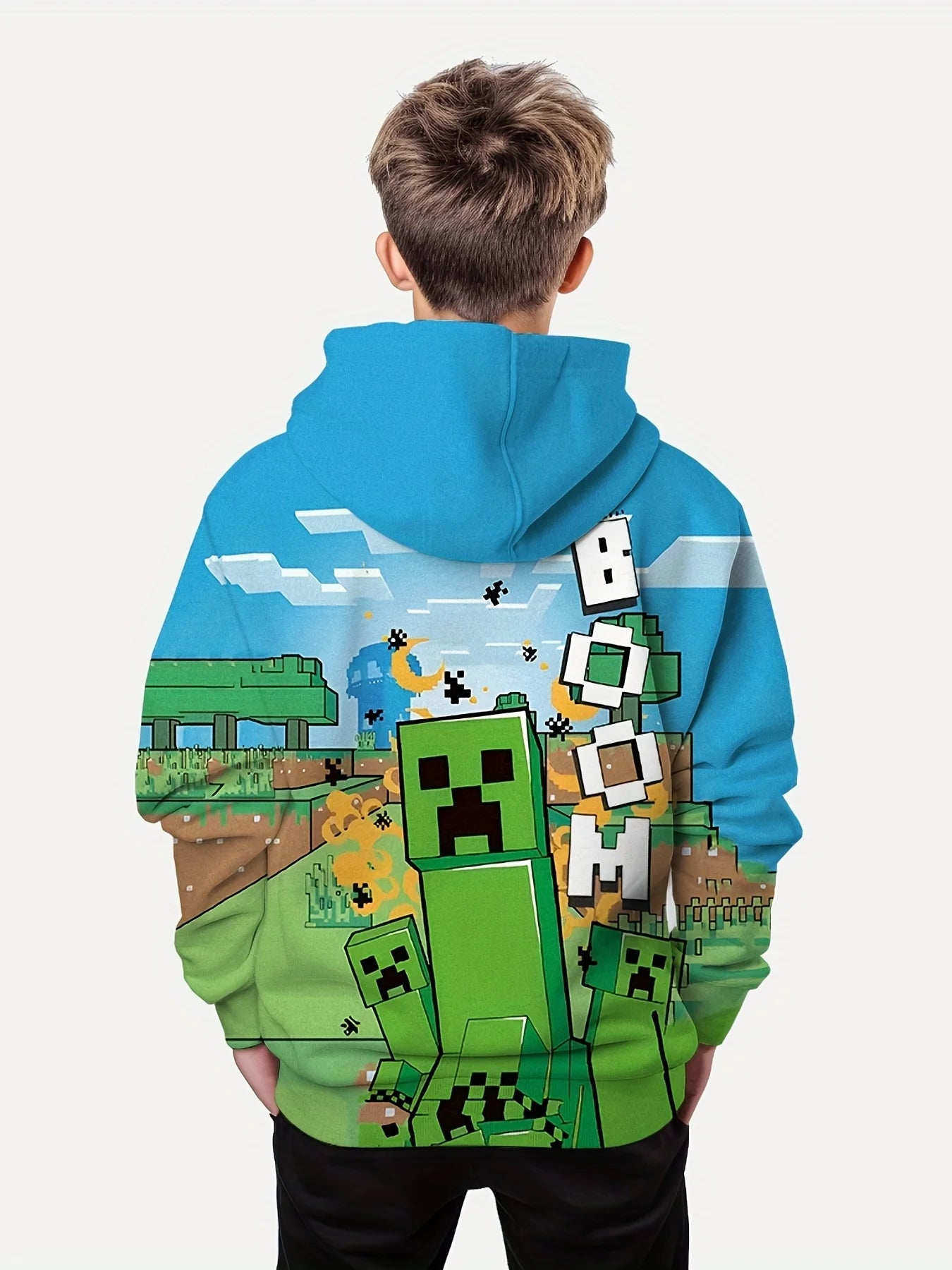 Sudadera con Capucha Cartoon Gaming 3D para Niños 🎮