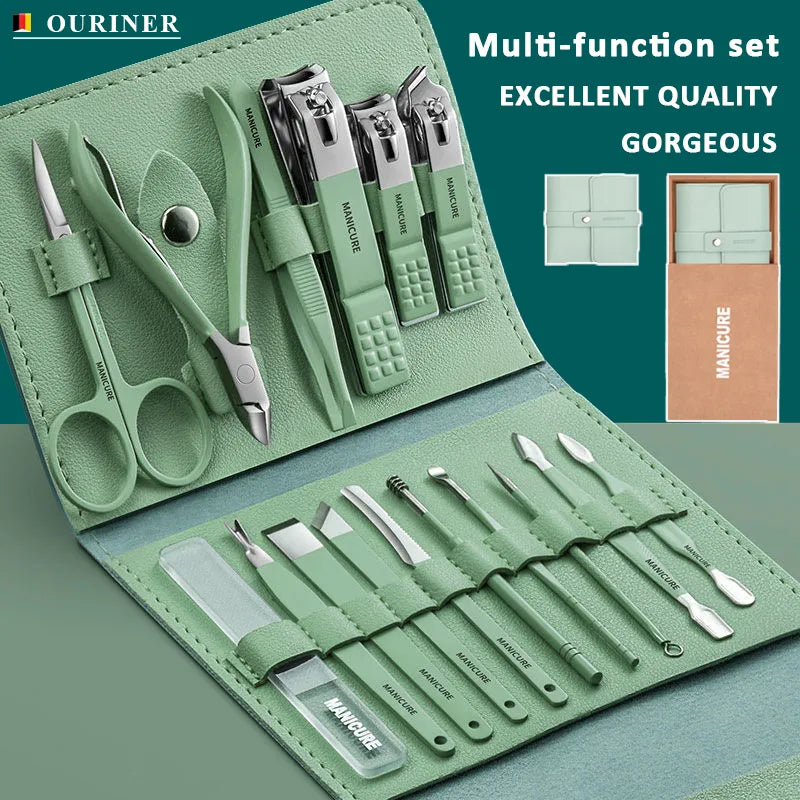 Set de Manicura XMSJ: Kit Completo de 19 Piezas para Uñas Impecables ¡Hazte con el Tuyo y Brilla Siempre!