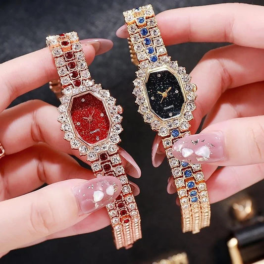 Reloj de Pulsera Cuadrado con Diamantes | Elegancia y Precisión Aseguradas ⌚✨